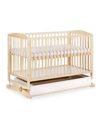 KLUPŚ HENRY / RADEK pušies lopšys + stalčius 120x60-Kūdikių lovytės-Kūdikių lovytės ir čiužiniai