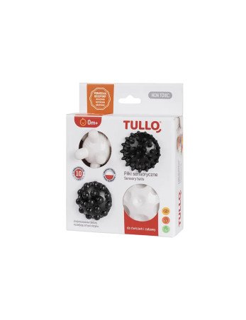 TULLO 461 Sensoriniai kamuoliukai juodai balti 4vnt