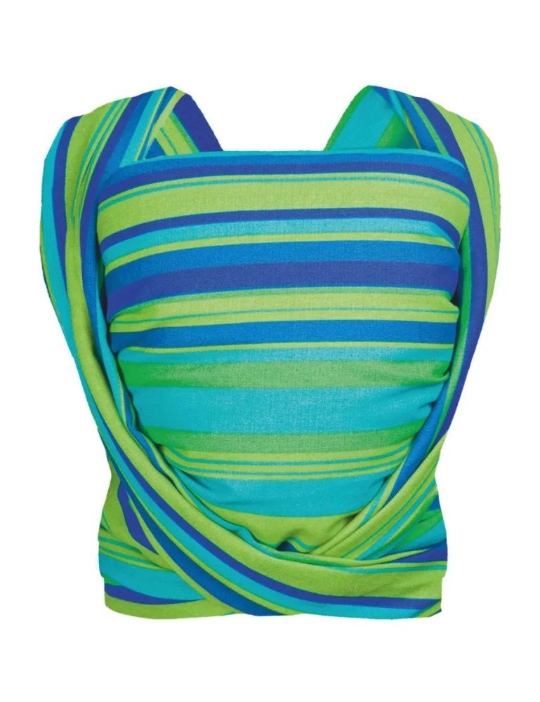 WOMAR N17 Zaffiro Be Close Sling Cardboard stripes celadon turkio ir safyro spalvos-Nešioklės ir priedai-Vežimėliai ir nešioklės