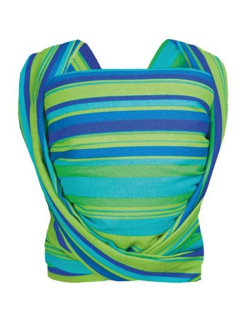 WOMAR N17 Zaffiro Be Close Sling Cardboard stripes celadon turkio ir safyro spalvos-Nešioklės ir priedai-Vežimėliai ir nešioklės