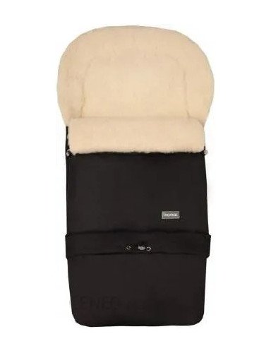 WOMAR S20 SLEEP&GROW Vežimėlio miegmaišis multi arctic natural wool black
