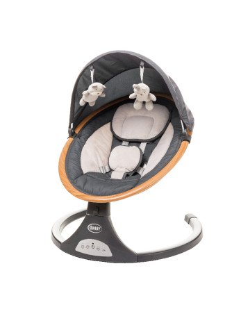 4 BABY kūdikių sūpynės ROCK'N RELAX XXIV GREY-Kūdikių sūpynės-Gultukai