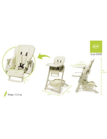 4 BABY Maitinimo kėdutė ICON beige-Maitinimo kėdutės-Vaiko kambarys