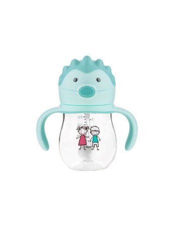 AKUKU A0033 Buteliukas su šiaudeliu ir svarmeniu MINT