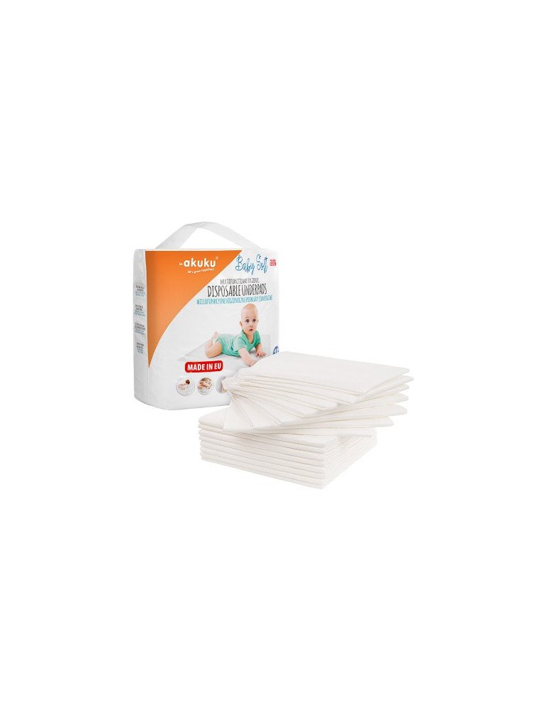 AKUKU A0500 Vienkartiniai paklotai 40x60 Baby Soft 15 vnt