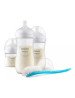 AVENT SCD837/12 3 buteliukų rinkinys "Responsive Natural" ir šepetėlis buteliukams