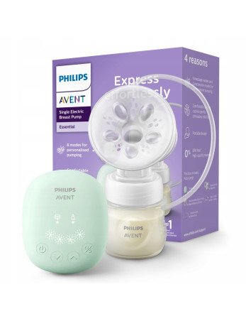 AVENT SCF323/11 Elektroninis viengubas krūties siurblys+SCY962/02 reaguojantis spenelis 0m+ nemokamai