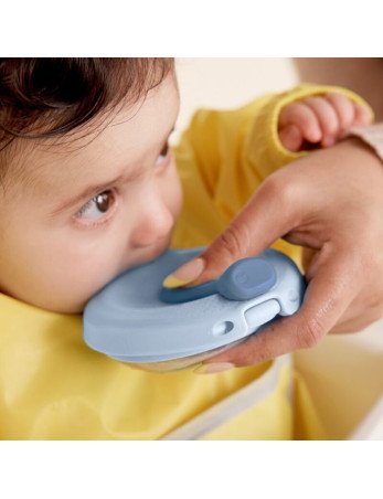 B.BOX BB100108 fill+feed silikoninis šėrimo indelis su dangteliu, mėlynas