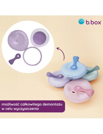 B.BOX BB100108 fill+feed silikoninis šėrimo indelis su dangteliu, mėlynas