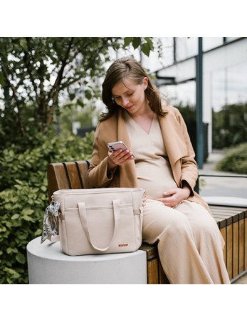 B.O.1571/02 CARMEN mamos / vežimėlio krepšys beige