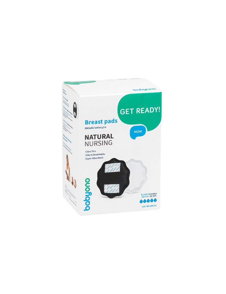 B.O.298/02 NATURAL NURSING krūtų įklotai 24 vnt., juodi