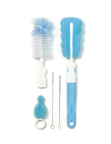 B.O.735/01 Buteliuko ir čiulptuko šepetėlių rinkinys su keičiama rankena mėlyna TAKE CARE