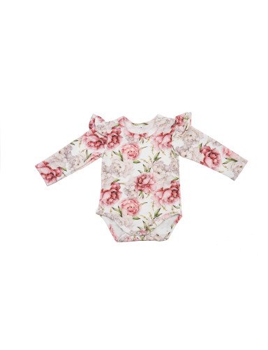 BABY 01193 Kūdikių bodis ilgomis rankovėmis Peonie 80/86