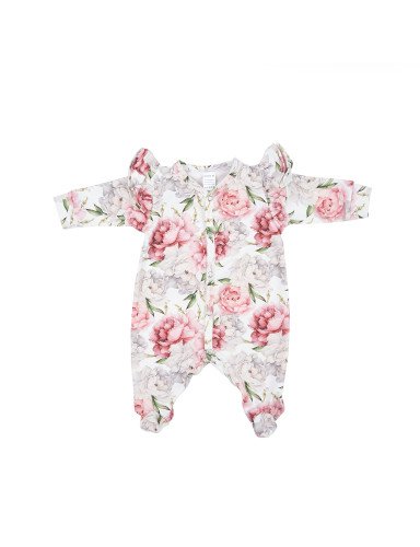BABY 01332 Kūdikių pižama ilgomis rankovėmis Peonies 56/62
