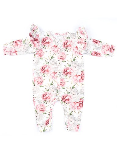BABY 01333 Kūdikių pižama ilgomis rankovėmis Peonies 68/74