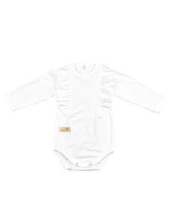 BABY 01378 Kūdikių kostiumėlis ilgomis rankovėmis su raukinukais Ecru 68/74