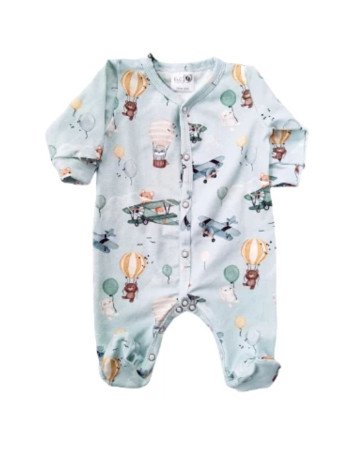 BABY 01592 Kūdikių pižama ilgomis rankovėmis Lėktuvai 56/62