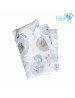 BABY 01629 Antklodė ir pagalvė 135x100 40x60 Meškiukas Mėlyna