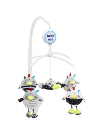 BABY MIX 43414 Pliušinė karuselė Viščiukai TK/478M