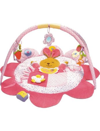 BABY MIX 45511 Mokomasis gyvūnų kilimėlis (rožinis triušis)