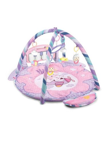 BABY MIX 46211 Mokomasis kilimėlis su pianinu "Safari" rožinės spalvos