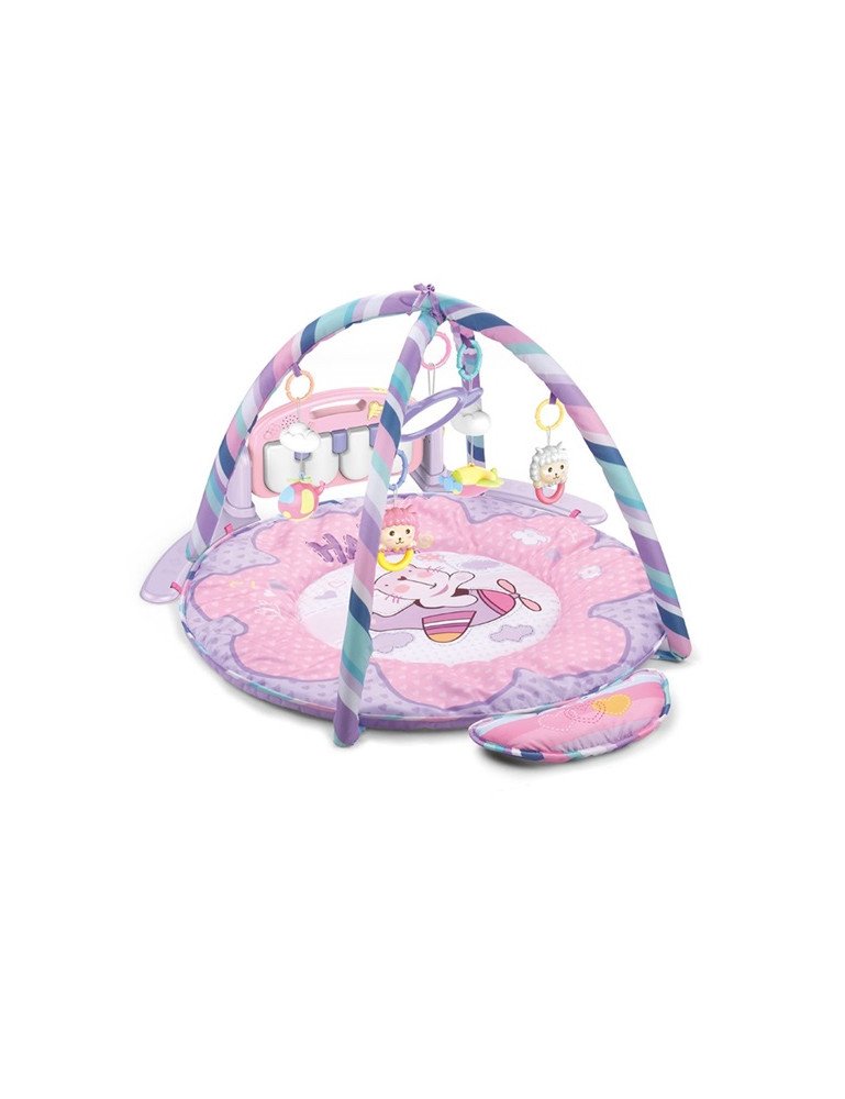 BABY MIX 46211 Mokomasis kilimėlis su pianinu "Safari" rožinės spalvos