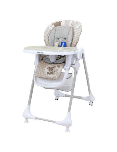 BABY MIX Kūdikių maitinimo kėdutė UR-YQ-B003S latte 45841-Maitinimo kėdutės-Vaiko kambarys