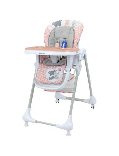 BABY MIX UR-YQ-B003S Kūdikių maitinimo kėdutė rožinės spalvos 51184-Maitinimo kėdutės-Vaiko kambarys