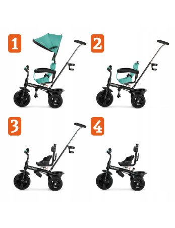 BABYTIGER Triratukas FLY Žalias-Triratukai-Dviratukai ir triratukai