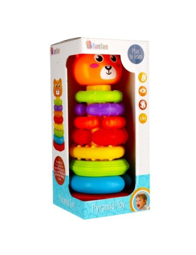 BAM BAM 466614 Meškiukas edukacinė piramidė