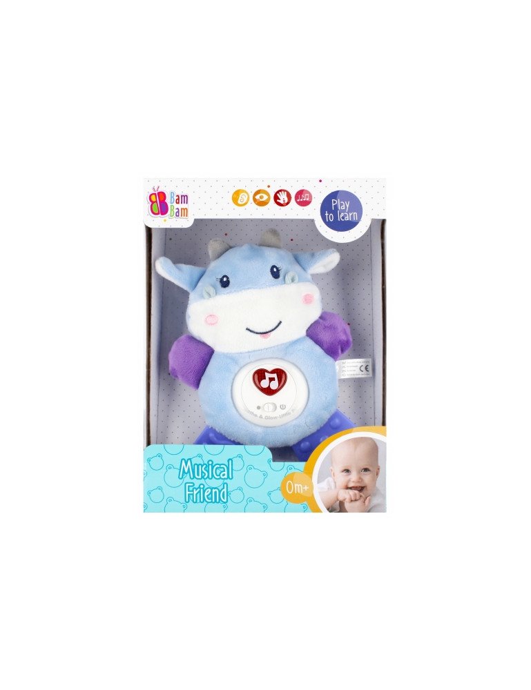 BAM BAM 499204 Muzikinė minkšta karvė