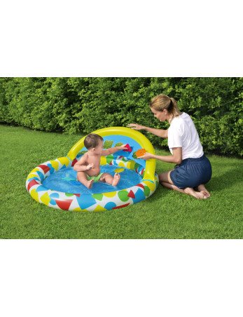 BESTWAY 52378 Baseinas su formų rūšiuokle ir vandens burbulu 120x117x46cm