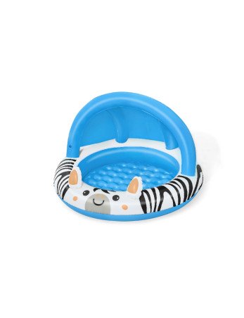 BESTWAY 52559 Zebra 97x66 pripučiamas lopšys su stogeliu ir pripučiamu dugnu