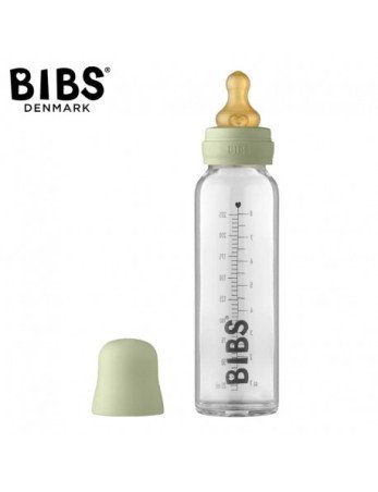BIBS 5014250 Stiklinis buteliukas su antikolikine apsauga 225 ml Šalavijas