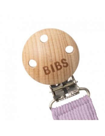 BIBS 9401111 PACIFIER BRAID manekeno etiketė 100% GOTS ekologiška medvilnė Sky/Mauve
