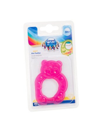 CANPOL 13/109 Kramtukas su gumyte 4 dizainų (drambliukas, meškiukas, antis ir žuvis)