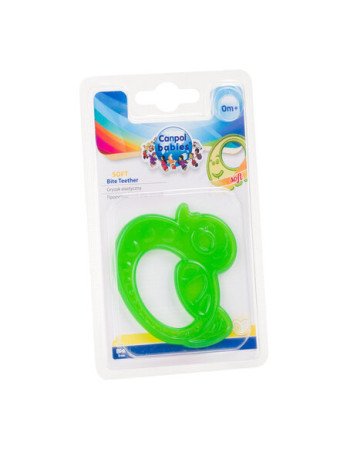 CANPOL 13/109 Kramtukas su gumyte 4 dizainų (drambliukas, meškiukas, antis ir žuvis)