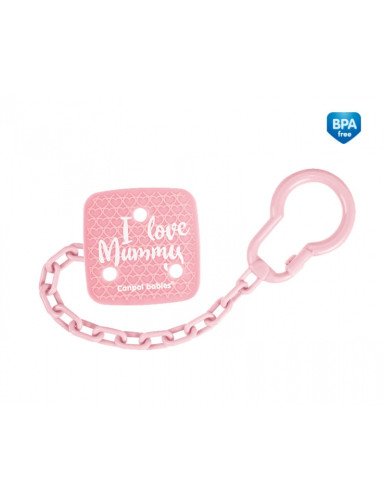 CANPOL 2/434 Čiulptuko grandinėlė Love Mummy rožinė