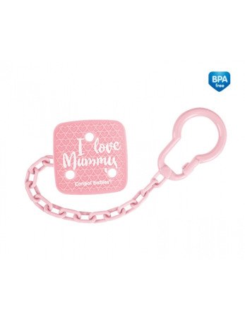 CANPOL 2/434 Čiulptuko grandinėlė Love Mummy rožinė