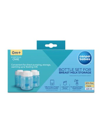 CANPOL 35/235 Maisto laikymo buteliukų rinkinys 3x120ml
