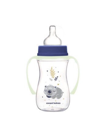 CANPOL 35/237 Buteliukas nuo dieglių 240ml EasyStart Sleepy Koala mėlynas