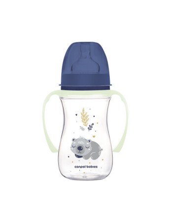 CANPOL 35/237 Buteliukas nuo dieglių 240ml EasyStart Sleepy Koala mėlynas