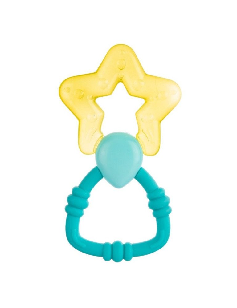 CANPOL 56/152 Vandens kramtukas su barškučiu Magic Wand geltonas