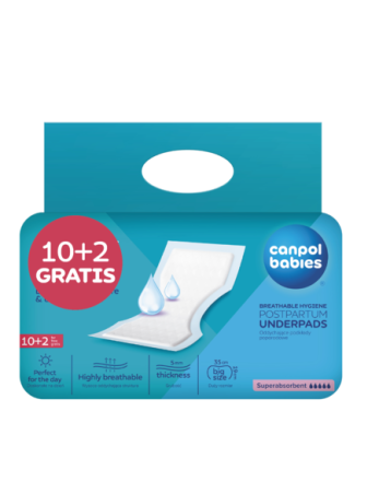 CANPOL 73/003 (opak.12szt.) Kvėpuojantys pogimdyminiai įklotai