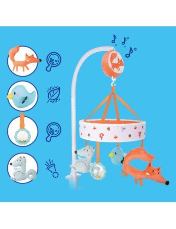 CANPOL 75/201 Muzikinė karuselė virš vaikiškos lovelės FOX