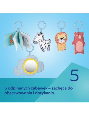 CANPOL 81/101 Pliušinis lavinimo kilimėlis su irklentėmis kūdikiams 0m+ SAFARI