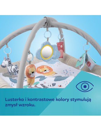 CANPOL 81/101 Pliušinis lavinimo kilimėlis su irklentėmis kūdikiams 0m+ SAFARI