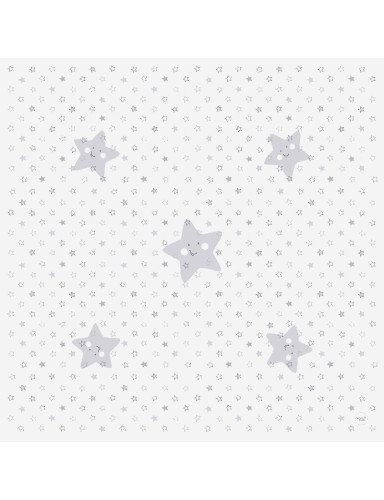 CEBA 308-066-260 Mažiau netvarkos kilimėlis 120x120 Stars pilka