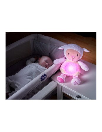CHICCO 00009090100000 Avelė su naktine šviesa rožinės spalvos