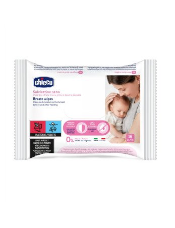CHICCO 00009165000000 Krūties priežiūros servetėlės 16 vnt